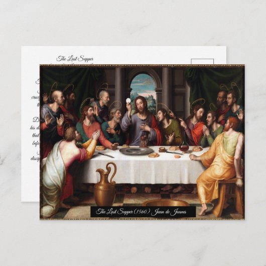 Das letzte Abendessen Postkarte (Vorne/Hinten)