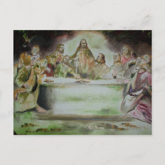 Das letzte Abendessen Postkarte (Vorderseite)