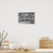 Das letzte Abendessen, Pub. 1523 Poster (Küche)