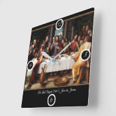 Das letzte Abendessen Quadratische Wanduhr (Winkel)