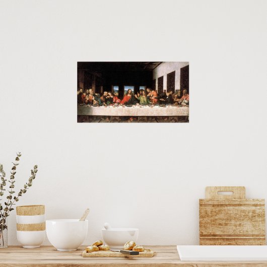 Das letzte Abendessen (restauriert) Poster (Küche)