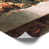 Das letzte Abendessen (restauriert) Poster (Ecke)