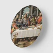 Das letzte Abendessen Runde Wanduhr (Winkel)