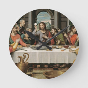 Das letzte Abendessen Runde Wanduhr