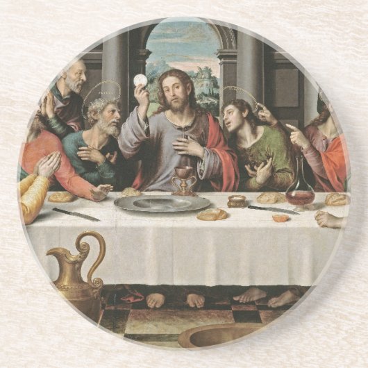 Das letzte Abendessen Sandstein Untersetzer (Vorne)