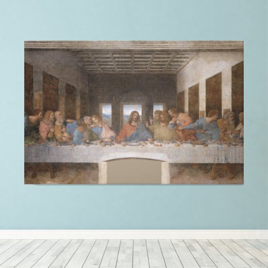 Das letzte Abendessen / Última Cena von Leonardo d Leinwanddruck (Insitu (Holzboden))
