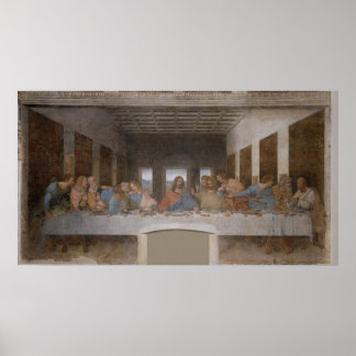 Das letzte Abendessen Última Cena von Leonardo da  Poster