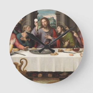 Das letzte Abendessen Vicente Juan Masip Runde Wanduhr
