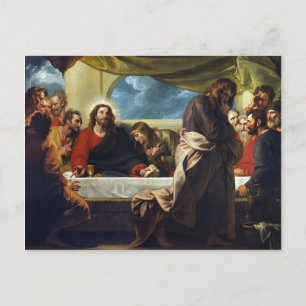 Das letzte Abendessen von Benjamin West Postkarte