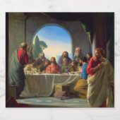 Das letzte Abendessen von Carl Bloch Schaumweinetikett (Einzelnes Label)