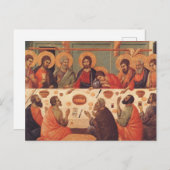 Das letzte Abendessen von Duccio di Buoninsegna Postkarte (Vorne/Hinten)
