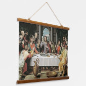 Das letzte Abendessen von Juan de Juanes Wandteppich Mit Holzrahmen (Gewinkelt)