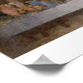 Das letzte Abendessen von Leonardo Da Vinci Poster (Ecke)