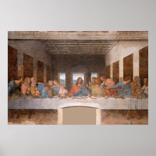 Das letzte Abendessen von Leonardo Da Vinci Poster (Vorne)