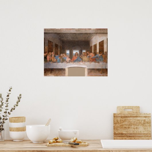 Das letzte Abendessen von Leonardo Da Vinci Poster (Küche)