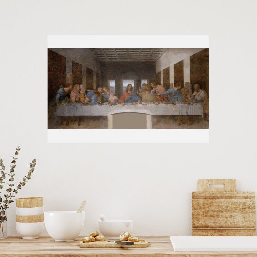 Das letzte Abendessen von Leonardo Da Vinci Poster (Küche)