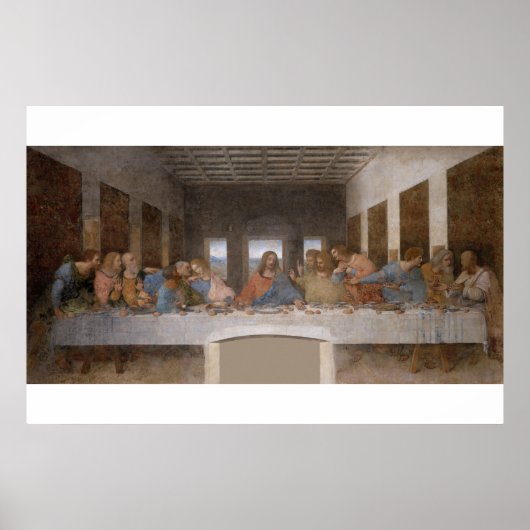 Das letzte Abendessen von Leonardo Da Vinci Poster (Vorne)