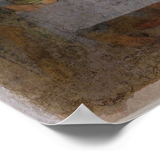 Das letzte Abendessen von Leonardo Da Vinci Poster (Ecke)