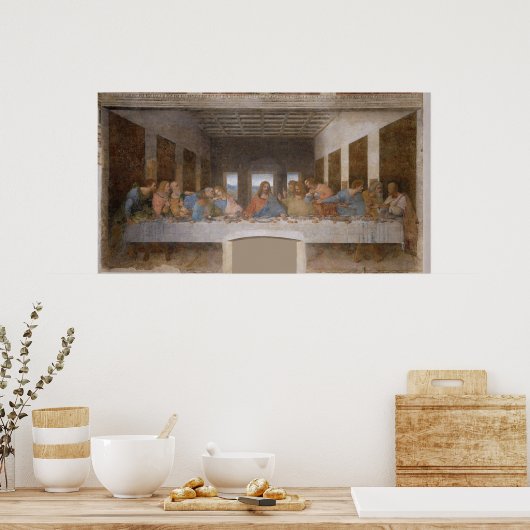 Das letzte Abendessen von Leonardo Da Vinci Poster (Küche)