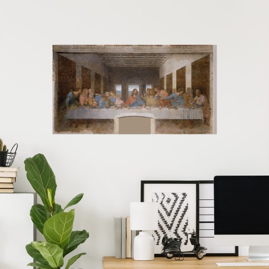 Das letzte Abendessen von Leonardo Da Vinci Poster (Heimbüro)