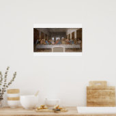 Das letzte Abendessen von Leonardo Da Vinci Poster (Küche)