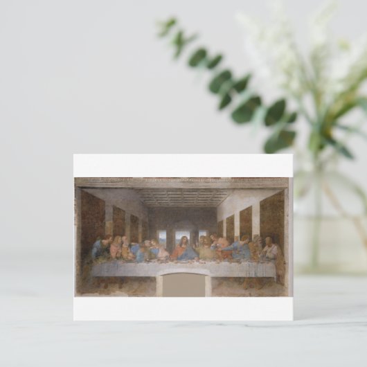Das letzte Abendessen von Leonardo Da Vinci Postkarte (Stehend Vorderseite)