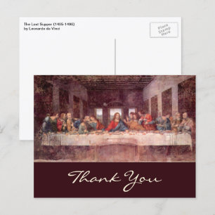 Das letzte Abendessen von Leonardo da Vinci Postkarte