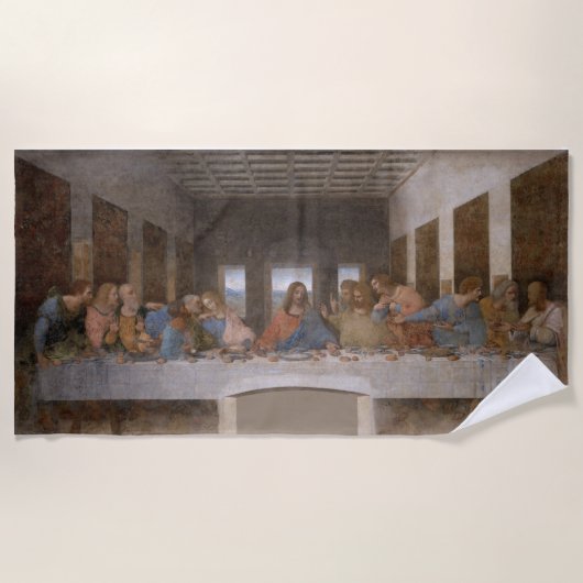 Das letzte Abendessen von Leonardo Da Vinci Strandtuch (Vorderseite)