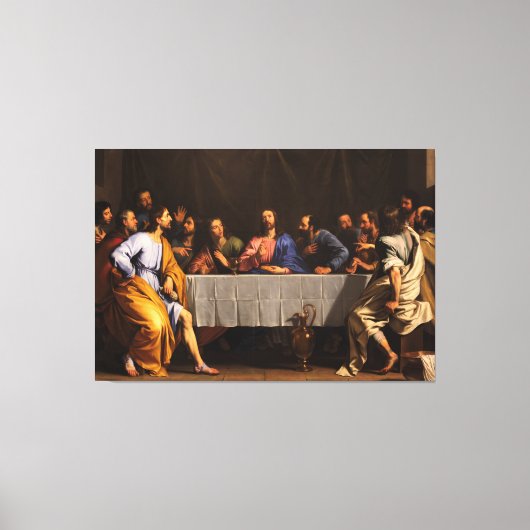 Das letzte Abendessen von Philippe de Champaigne ( Leinwanddruck (Vorderseite)