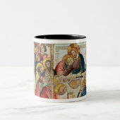 Das letzte Abendessen Zweifarbige Tasse (Mittel)