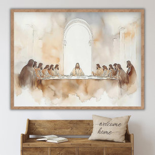 Das letzte Abendmahl, Christliche Wandkunst, Bild  Poster