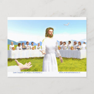 Das letzte Abendmahl Jesu ( Eucharist ) Postkarte
