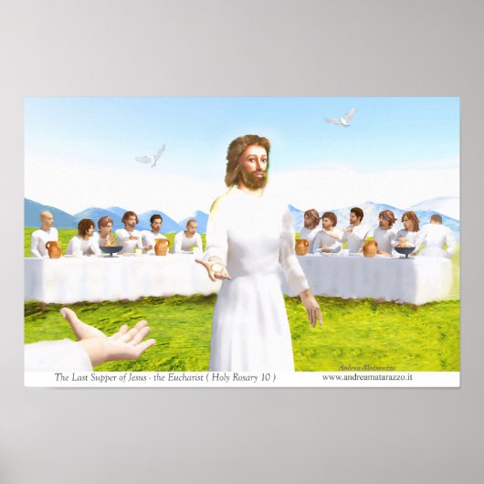 Das letzte Abendmahl Jesu - Eucharistie Poster (Vorne)