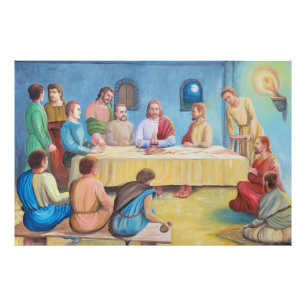 Das letzte Abendmahl: Jesus und die Jünger Fotodruck