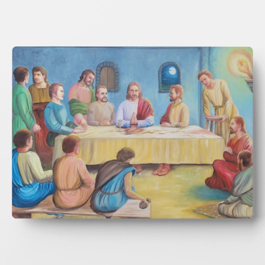 Das letzte Abendmahl: Jesus und die Jünger Fotoplatte (Vorderseite)