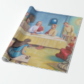 Das letzte Abendmahl: Jesus und die Jünger Geschenkpapier (Ungerollt)