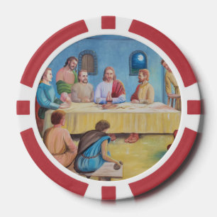 Das letzte Abendmahl: Jesus und die Jünger Pokerchips