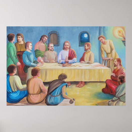 Das letzte Abendmahl: Jesus und die Jünger Poster (Vorne)