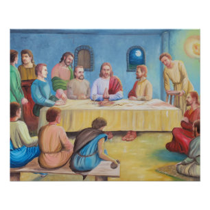 Das letzte Abendmahl: Jesus und die Jünger Poster