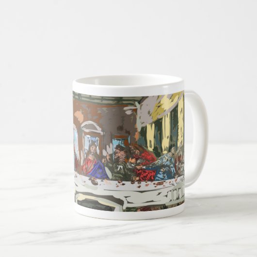 Das letzte Abendmahl: Jesus und seine Jünger Kaffeetasse (VorderseiteRechts)
