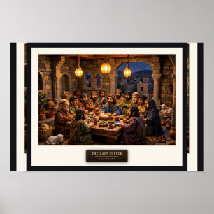 Das letzte Abendmahl — Kunst aus Bausteinen Poster