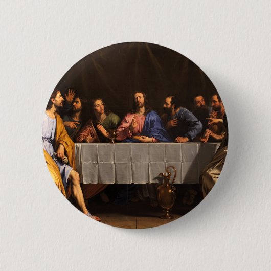 Das letzte Abendmahl mit Jüngern Button (Vorderseite)