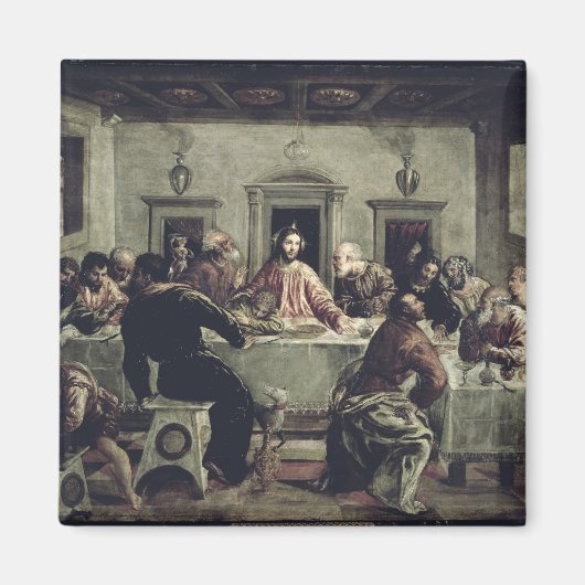 Das letzte Abendmahl (Öl auf Leinwand) 2 Magnet (Vorne)