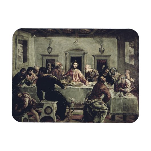 Das letzte Abendmahl (Öl auf Leinwand) 2 Magnet (Horizontal)