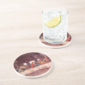 Das letzte Abendmahl von Leonardo da Vinci, Renais Sandstein Untersetzer (Seite)