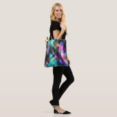 Das letzte Bild recycelte, Textur farbig alt verbr Tasche (Am Model)