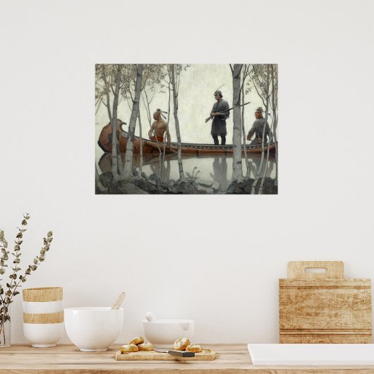 Das Letzte der Mohikaner von N. C. Wyeth Poster (Küche)