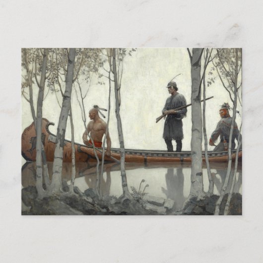 Das Letzte der Mohikaner von N. C. Wyeth Postkarte (Vorderseite)