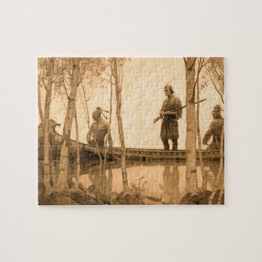 Das Letzte der Mohikaner von Newell Convers Wyeth Puzzle (Horizontal)