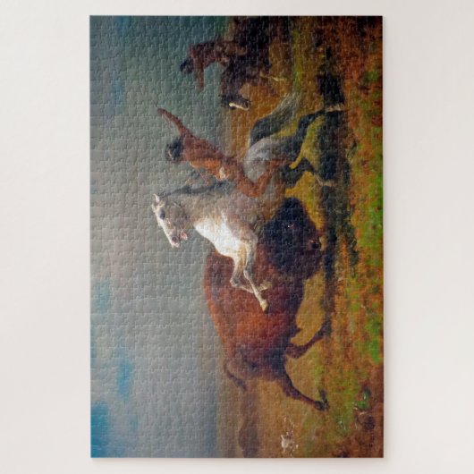 Das Letzte des Buffalo, Albert Bierstadt Puzzle (Vertikal)